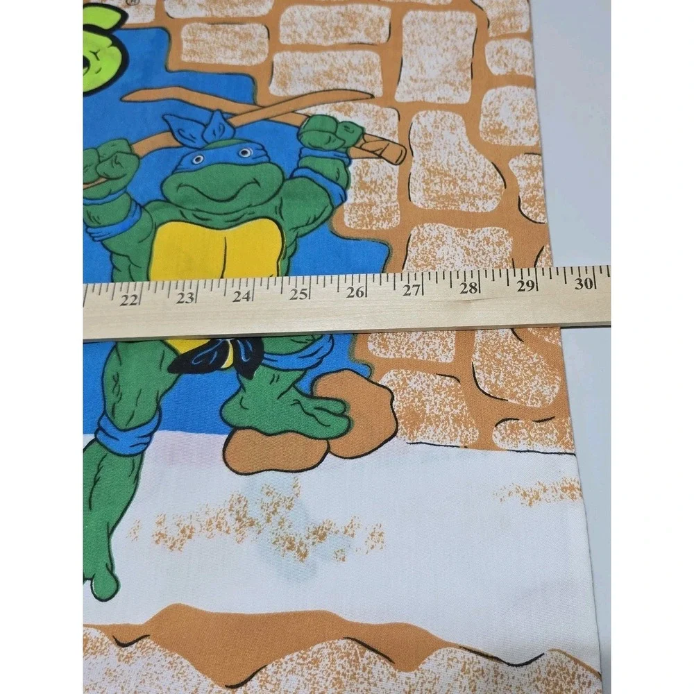 Vintage 1988 TMNT Teenage Mutant Ninja‎ Turtles Pillowcase 29x19 Bright Colors